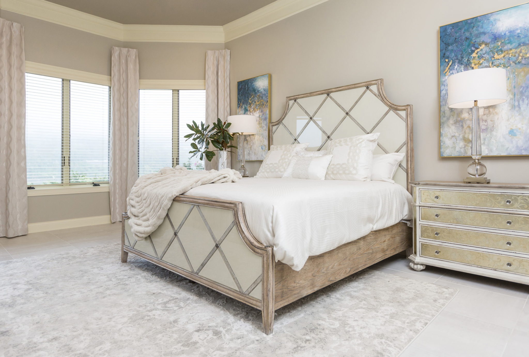 Curk Interiors custom bedding products offered.